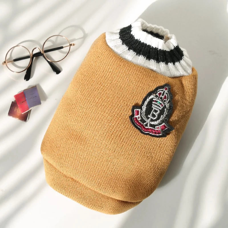 Pet Solid Costume Cat Clothes Autumn Winter Jacket Christmas Sweater for Small Dog Cats Kitten Clothing Puppy Vest Kitty Outfit